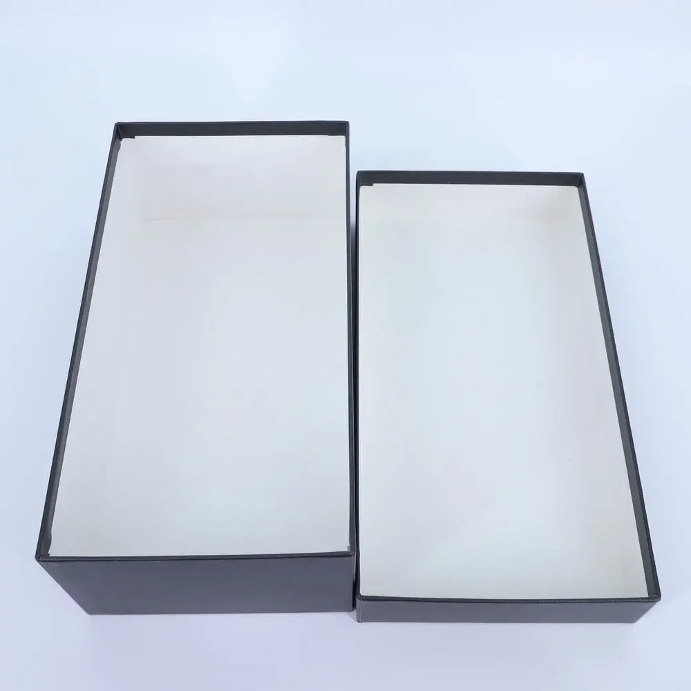 GUCCI Black and White Shoe Size Gift Box 6.5x12.25x4